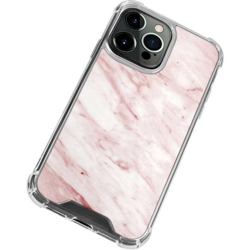 Pink Marble iPhone 15 Pro Clear Case