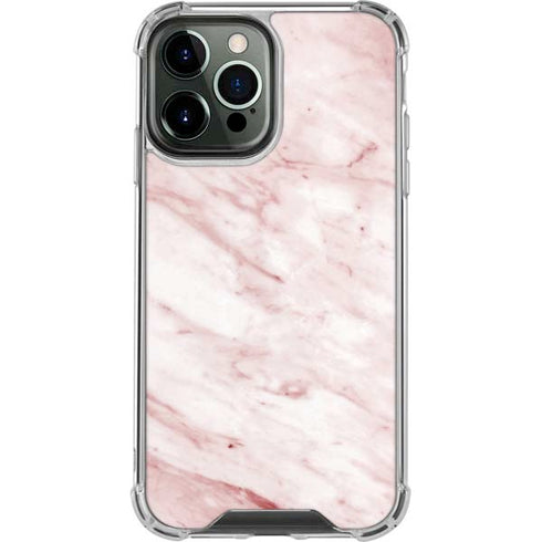 Pink Marble iPhone 14 Pro Max Clear Case
