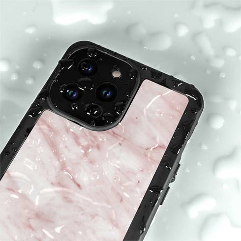 Pink Marble iPhone 14 Pro Max Waterproof Case