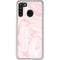 Pink Marbling Galaxy A21 Clear Case