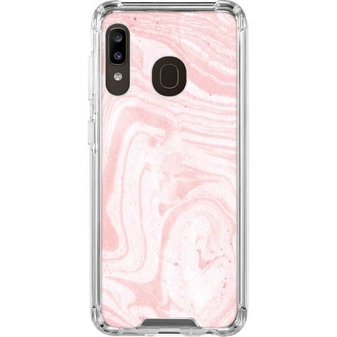 Pink Marbling Galaxy A30 Clear Case