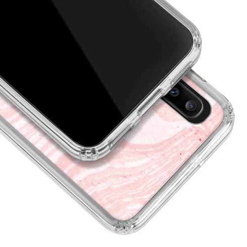 Pink Marbling Galaxy A30 Clear Case