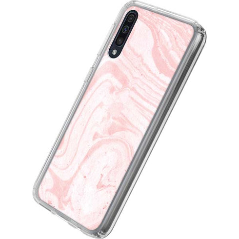 Pink Marbling Galaxy A50 Clear Case