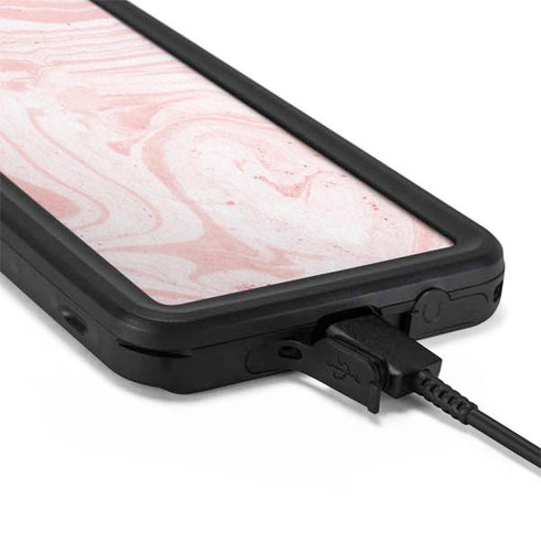 Pink Marbling Galaxy S20 Plus Waterproof Case