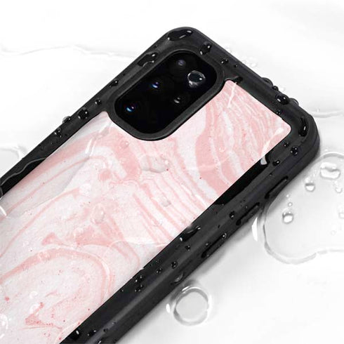 Pink Marbling Galaxy S20 Plus Waterproof Case