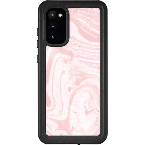 Pink Marbling Galaxy S20 Waterproof Case
