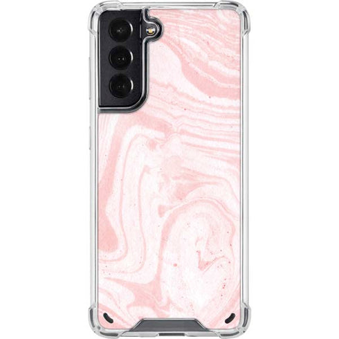 Pink Marbling Galaxy S21 5G Clear Case