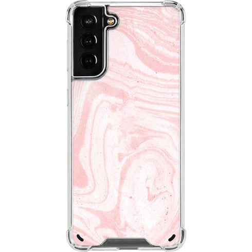 Pink Marbling Galaxy S21 Plus 5G Clear Case