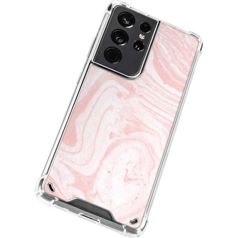 Pink Marbling Galaxy S21 Ultra 5G Clear Case