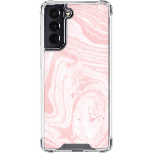 Pink Marbling Galaxy S22 Clear Case