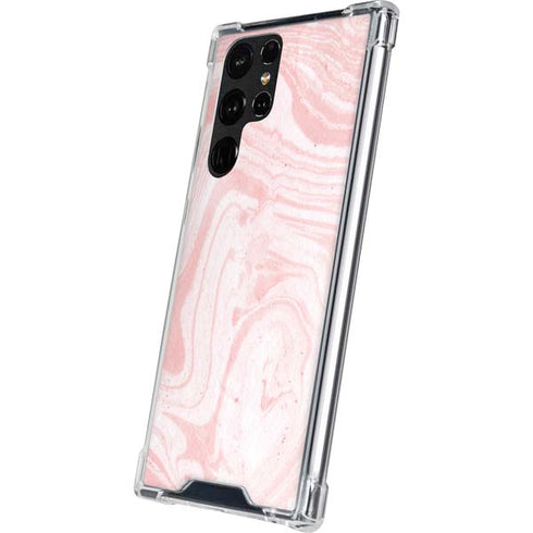 Pink Marbling Galaxy S22 Ultra Clear Case