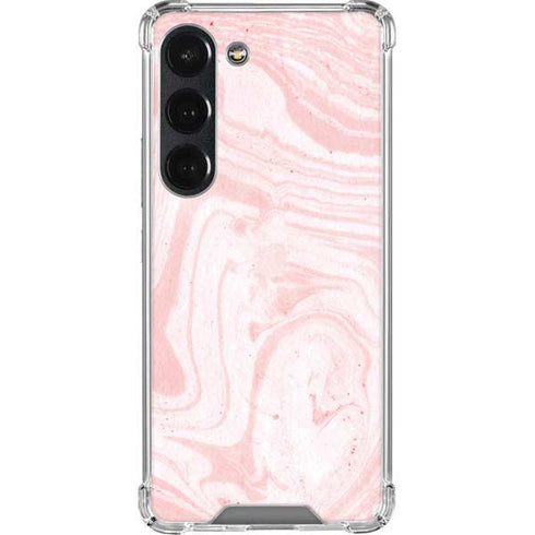Pink Marbling Galaxy S23 Clear Case