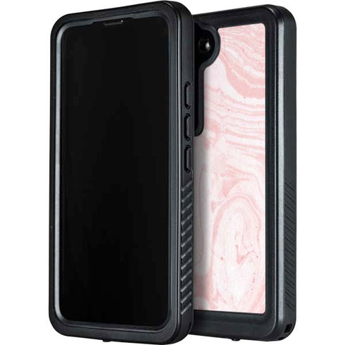 Pink Marbling Galaxy S23 Plus Waterproof Case
