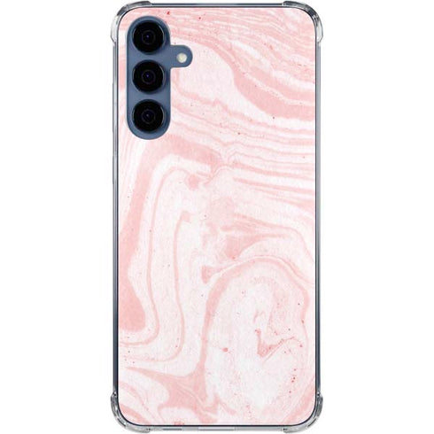 Pink Marbling Galaxy S24 Clear Case