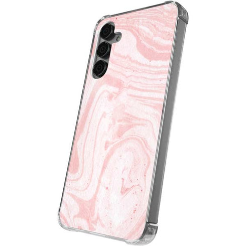 Pink Marbling Galaxy S24 Plus Clear Case