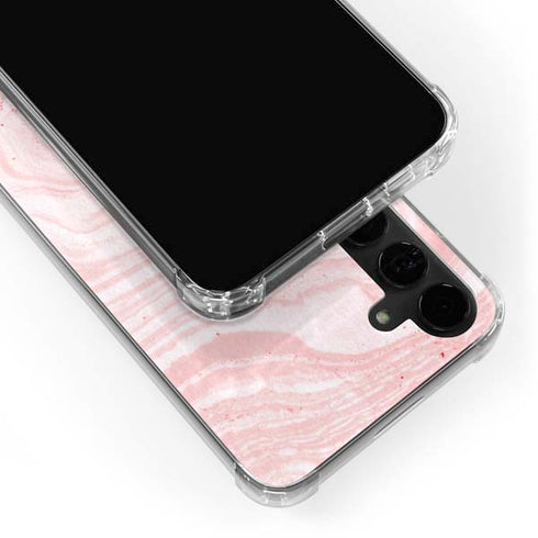 Pink Marbling Galaxy S24 Plus Clear Case