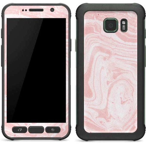 Pink Marbling Galaxy S7 Active Skin