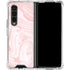 Pink Marbling Galaxy Z Fold4 5G Clear Case