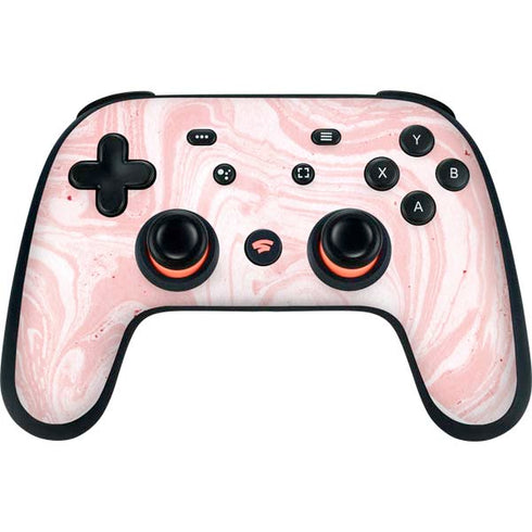 Pink Marbling Google Stadia Controller Skin