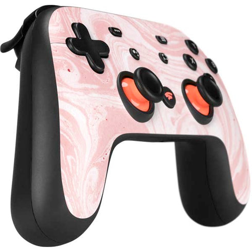 Pink Marbling Google Stadia Controller Skin