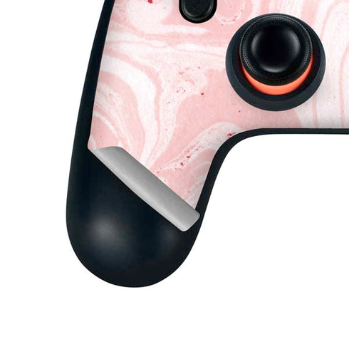 Pink Marbling Google Stadia Controller Skin