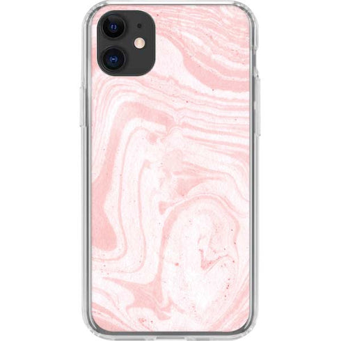 Pink Marbling iPhone 11 Clear Case