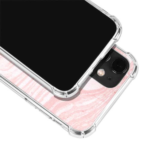 Pink Marbling iPhone 12 Clear Case
