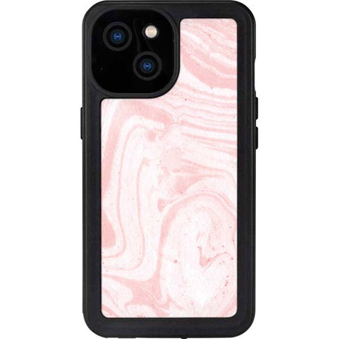 Pink Marbling iPhone 13 Mini Waterproof Case