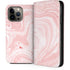 Pink Marbling iPhone 13 Pro Max Folio Case