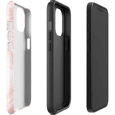 Pink Marbling iPhone 15 Plus Impact Case