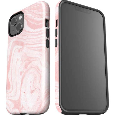 Pink Marbling iPhone 15 Plus Impact Case