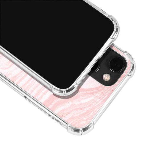 Pink Marbling iPhone 14 Plus Clear Case