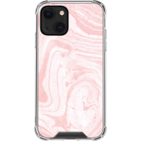 Pink Marbling iPhone 14 Plus Clear Case