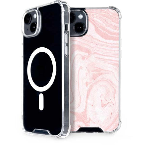 Pink Marbling iPhone 15 Plus MagSafe Case
