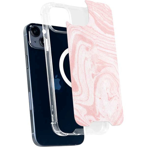 Pink Marbling iPhone 15 Plus MagSafe Case
