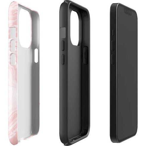 Pink Marbling iPhone 14 Pro Impact Case