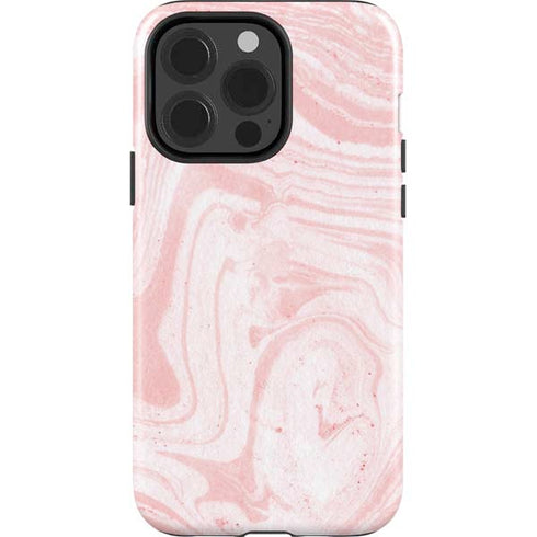 Pink Marbling iPhone 15 Pro Impact Case