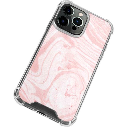 Pink Marbling iPhone 14 Pro Max Clear Case