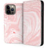 Pink Marbling iPhone 14 Pro Max Folio Case