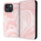 Pink Marbling iPhone 15 Plus Folio Case
