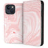 Pink Marbling iPhone 15 Plus Folio Case
