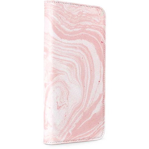 Pink Marbling iPhone 15 Plus Folio Case