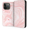 Pink Marbling iPhone 15 Pro Folio Case