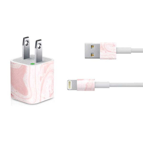Pink Marbling iPhone Charger (5W USB) Skin