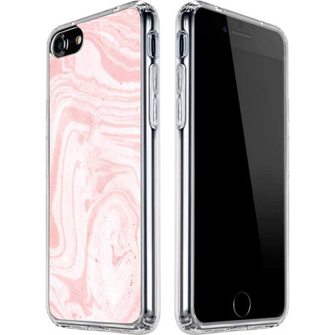 Pink Marbling iPhone SE (2nd & 3rd Gen) Clear Case