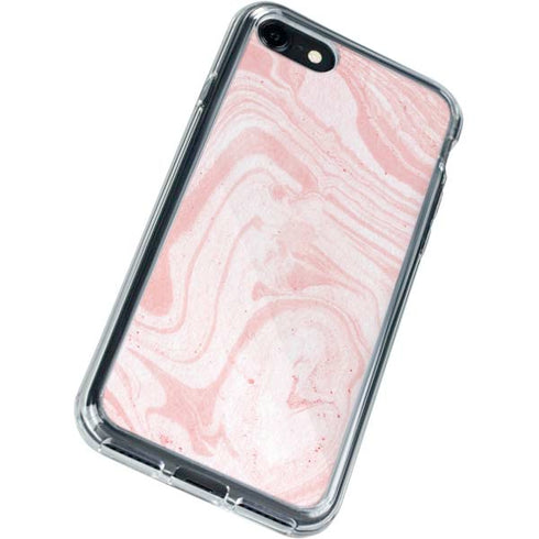 Pink Marbling iPhone SE (2nd & 3rd Gen) Clear Case