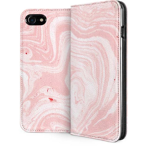 Pink Marbling iPhone SE (2nd & 3rd Gen) Folio Case