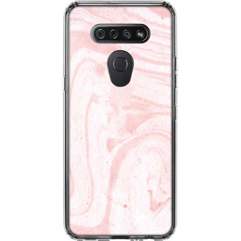 Pink Marbling LG K51/Q51 Clear Case