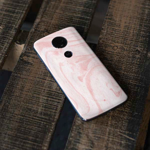 Pink Marbling Moto E5 Plus Skin