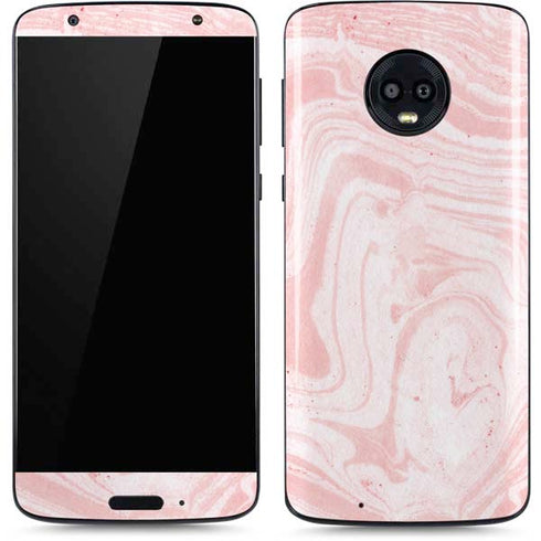 Pink Marbling Moto G6 Skin